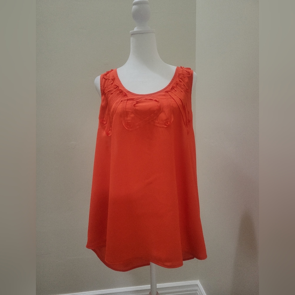Orange Sleeveless Top